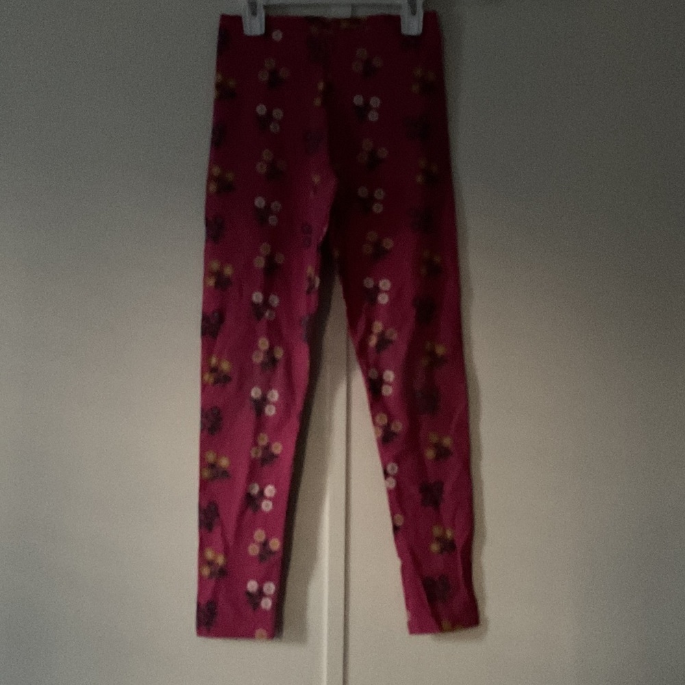 Mini Boden Fuchsia Floral Leggings